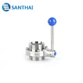 Hot sell Sanitary Stainless Steel Butterfly Valve Pull Handle Brew Beer Dairy Product